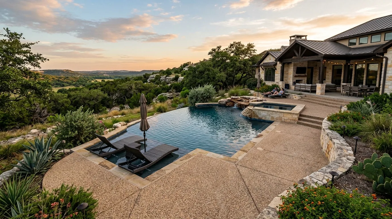 Canyon Lake TX Concrete Pool Decks: Materials, Cost & Design