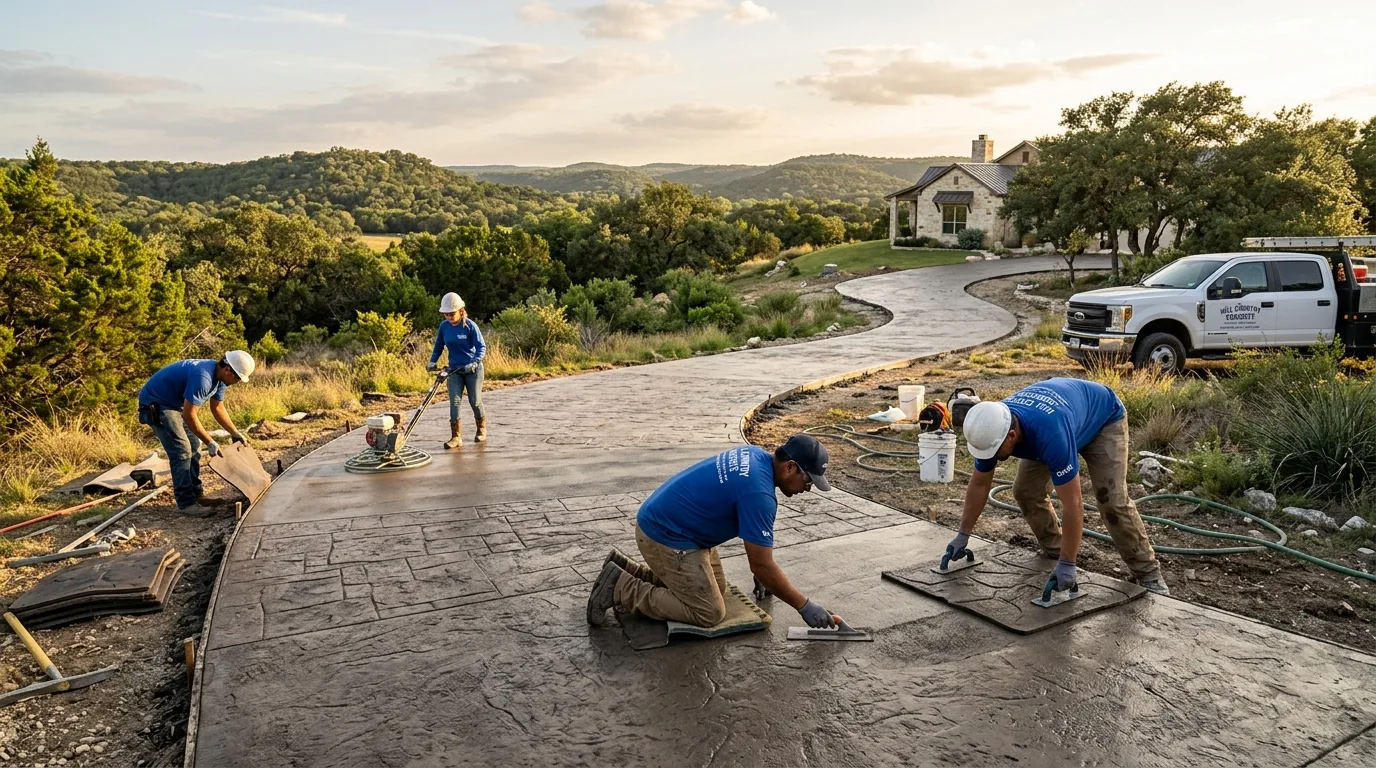 Concrete driveway installation in Canyon Lake, TX — Canyon Lake Concrete Pros